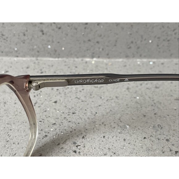 Luxottica Clyde 150 Litegrey Eyeglasses Frames Only Italy full rim aviator main image 8